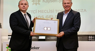 BİRİNCİ DERECE TARIMSAL ÖRGÜT BELGESİ TAKDİM EDİLDİ